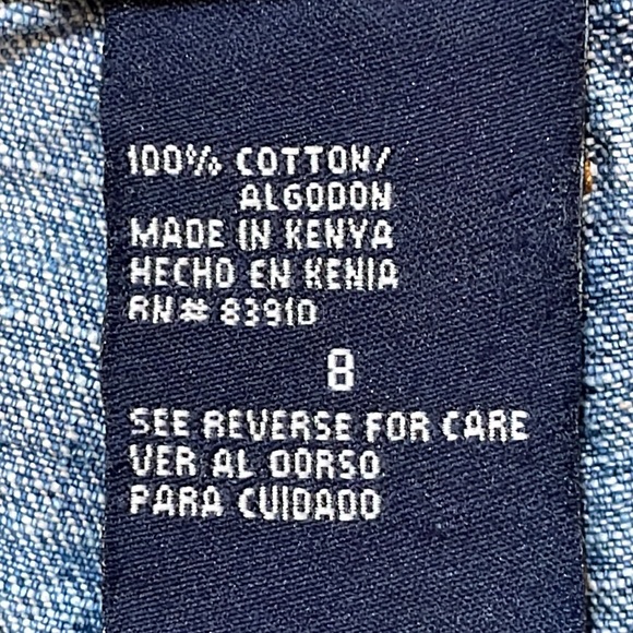 Halston Jeanswear Size 8 Blue Vintage Cropped Distressed 5 Pockets Medium Wash - Picture 4 of 13